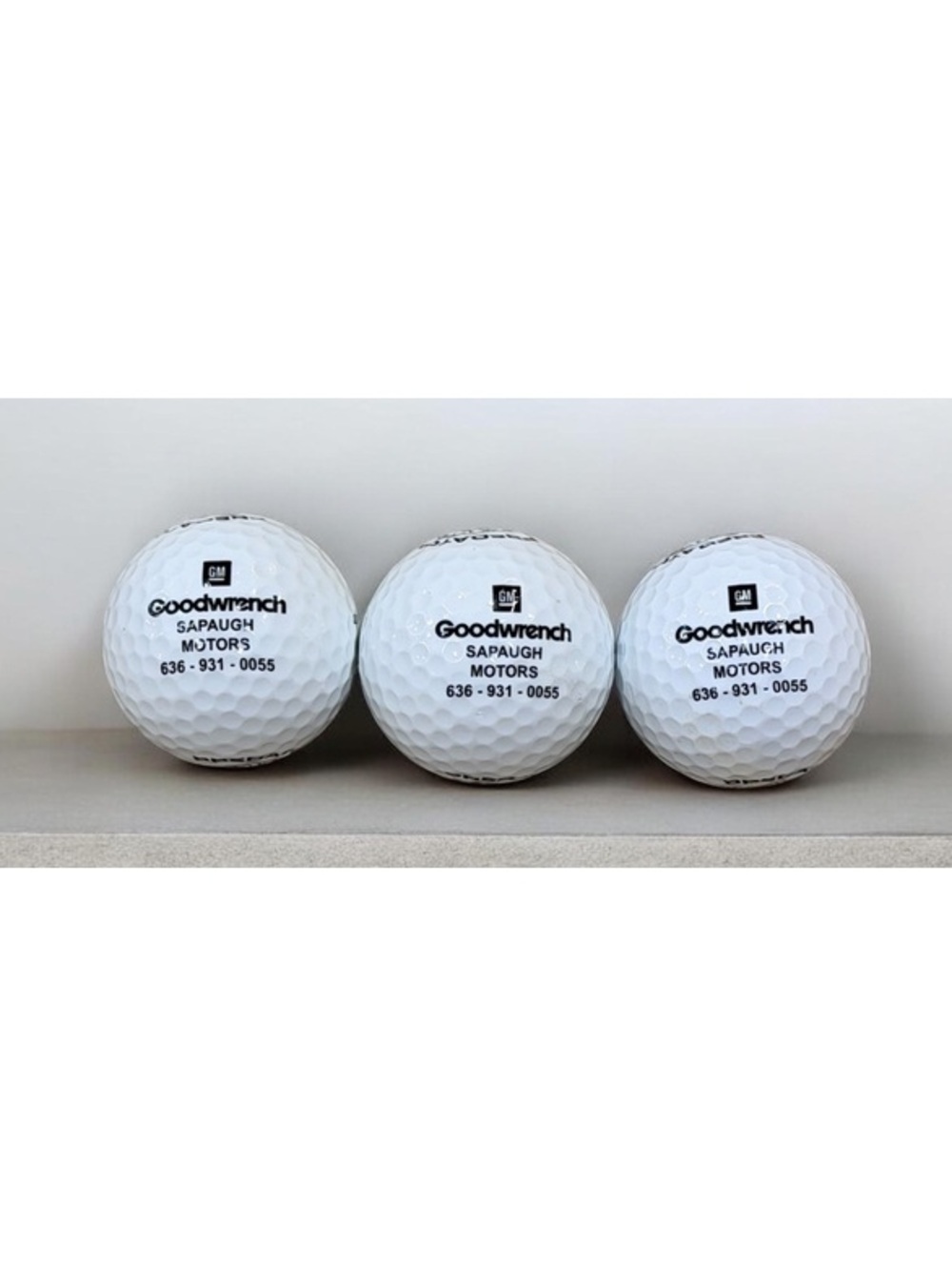 Set of 3 Predator Lethal Long GM Goodwrench Sapaugh Motors Golf Balls